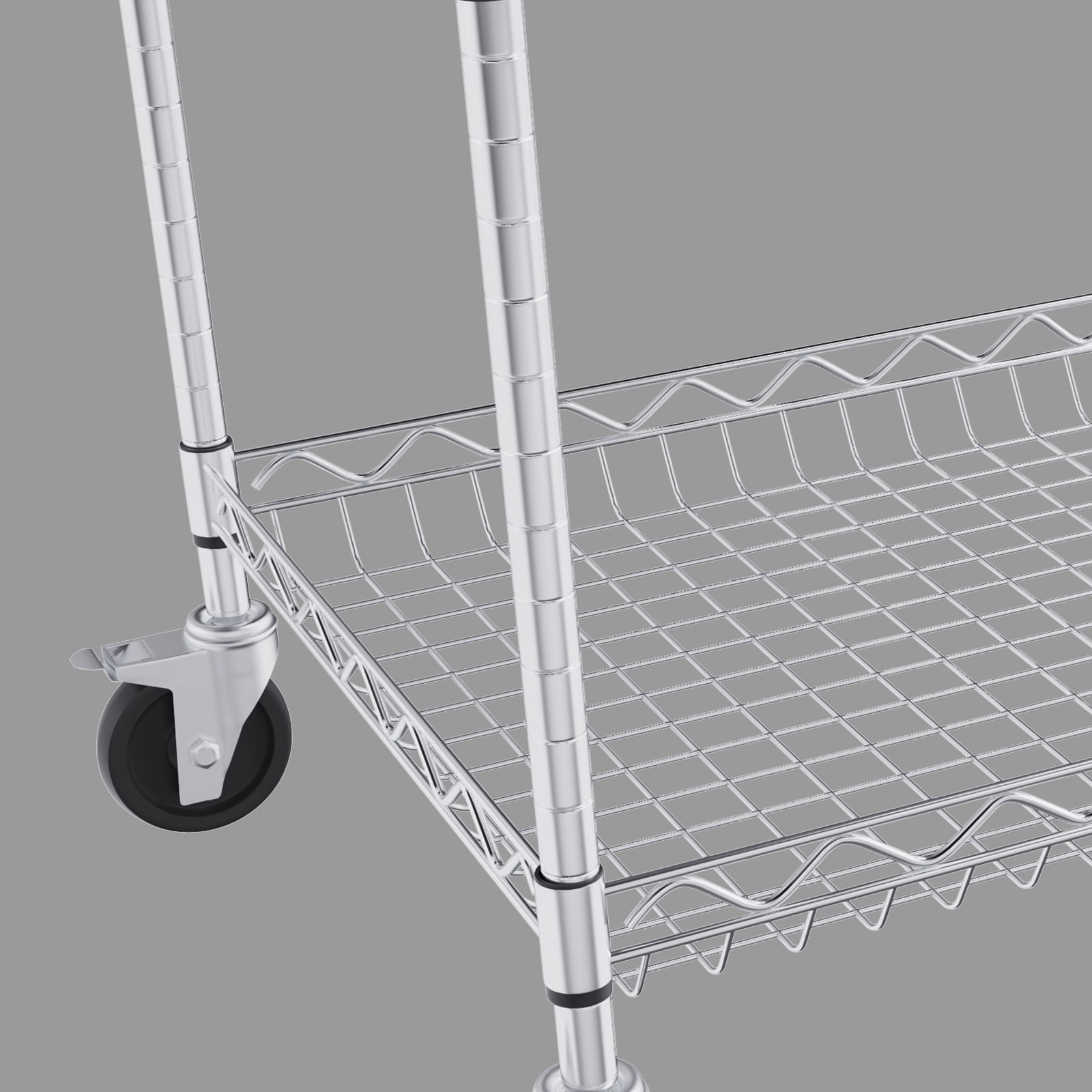 3-tier Rolling Utility Cart With 6 Hooks For Garden And Home_voghion.com